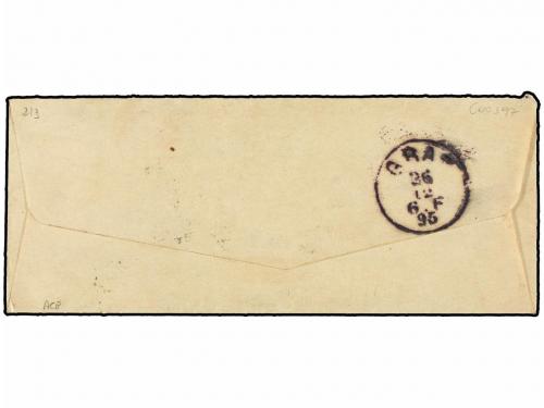 ✉ HONG KONG. 1895. HONG KONG to AUSTRIA. Hand printed envelo