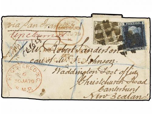 ✉ NUEVA ZELANDA. 1879. LONDON to CHRISTCHURCH (New Zealand) 