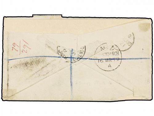 ✉ NUEVA ZELANDA. 1879. LONDON to CHRISTCHURCH (New Zealand) 