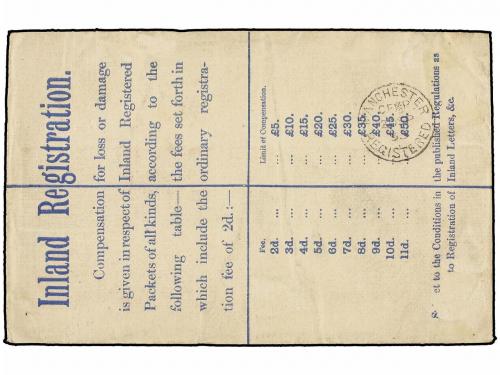 ✉ NIGERIA. 1898. NIGER COAST to GREAT BRITAIN. 2 pence regis