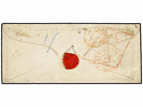 ✉ AUSTRALIA. 1863. BRIGHTON (Tasmania) to SECUNDERABAD (Indi