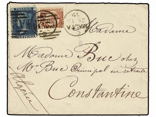 ✉ MALTA. 1879. MALTA to CONSTANTINE (Algerie). Envelope fran