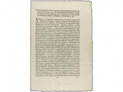 ✉ ITALIA. 1745 (17-IV). PALERMO (Sicilia) a SCIACCA (Sicilia