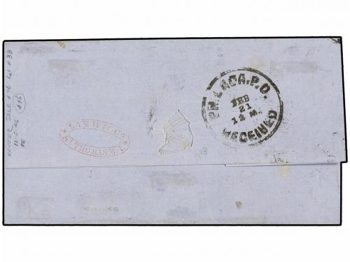 ✉ TRINIDAD. 1870 (8 Febrero). TRINIDAD to PHILADELPHIA. Fold