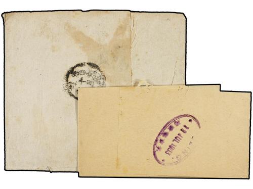✉ CHINA. 1903-1905. Two wrappers of ´LE COURRIER DE TIENSTIN