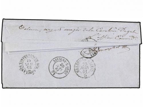 ✉ INDOCHINA FRANCESA. 1861 (May 13). FRANCO SPANISH EXPEDITI