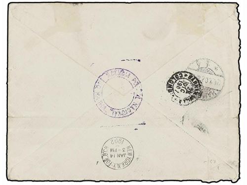 ✉ COLOMBIA. Yv. RH 3A+3B. 1902. PROVISIONAL DE RIO HACHA. RI