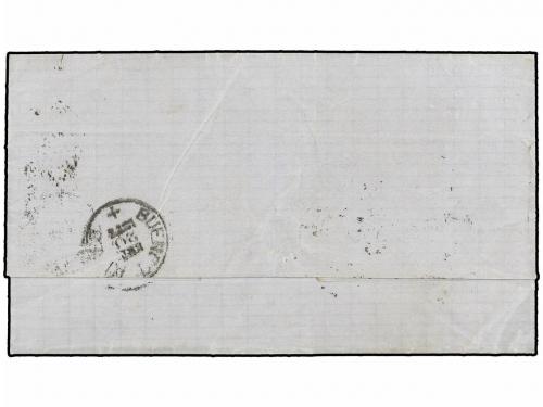 ✉ PORTUGAL. Af. 47. 1877. BILBAO (España) a BUENOS AIRES. En