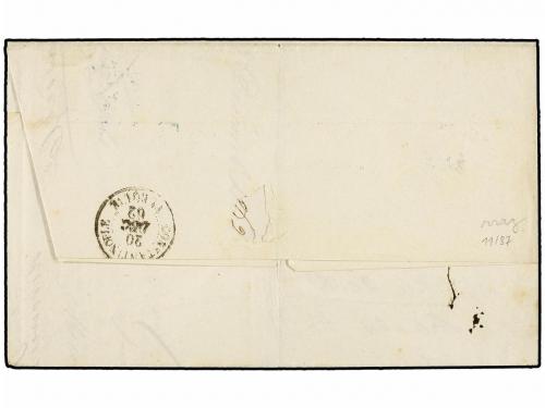 ✉ FRANCIA. 1862. MARSEILLE a CONSTANTINOPLA. 10 cts. bistre 