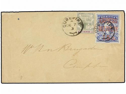✉ MAURICIO. 1903. CUREPIPE locally used. Envelope franked wi