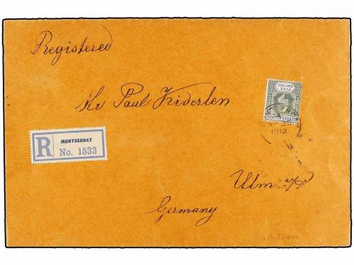✉ MONTSERRAT. 1912. MONTSERRAT to GERMANY. Envelope franked 