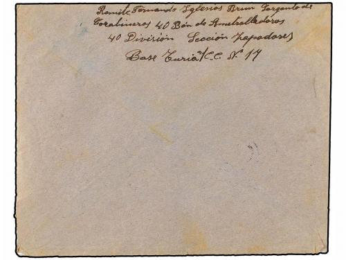 ✉ ESPAÑA GUERRA CIVIL. (1938 CA.). Sobre enviado desde el fr