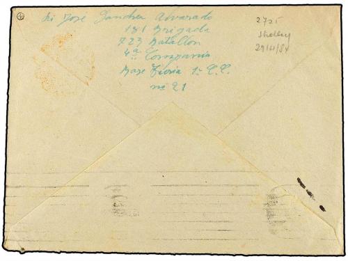 ✉ ESPAÑA GUERRA CIVIL. 1938. Sobre circulado desde el frente