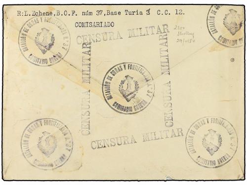 ✉ ESPAÑA GUERRA CIVIL. (1937 CA.). Sobre circulado desde el 