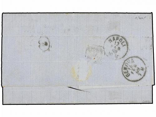 ✉ MALTA. Ed. . Sg. 95. 1869 (Feb 8). Entire letter from MALT