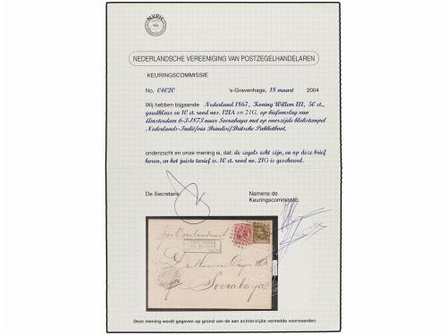 ✉ HOLANDA. N. 12IA,21C. 1873. AMSTERDAM a SOERABAJA (Indones