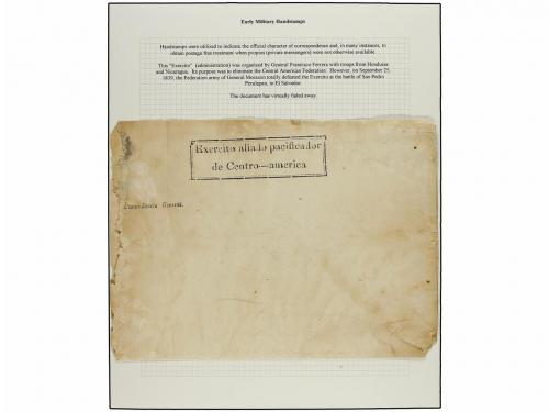 ✉ HONDURAS. 1815-1865. CORREO MILITAR. Colección montada en 