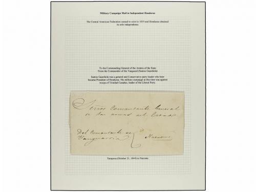 ✉ HONDURAS. 1815-1865. CORREO MILITAR. Colección montada en 