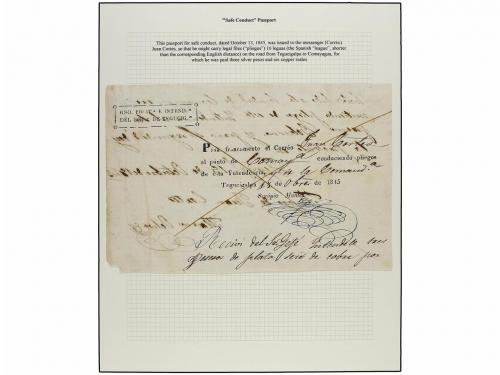 ✉ HONDURAS. 1815-1865. CORREO MILITAR. Colección montada en 