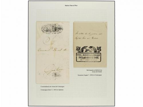 ✉ HONDURAS. 1815-1865. CORREO MILITAR. Colección montada en 