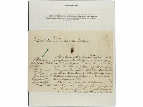 ✉ HONDURAS. 1815-1865. CORREO MILITAR. Colección montada en 