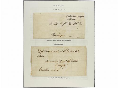 ✉ HONDURAS. 1815-1865. CORREO MILITAR. Colección montada en 