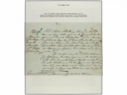 ✉ HONDURAS. 1815-1865. CORREO MILITAR. Colección montada en 