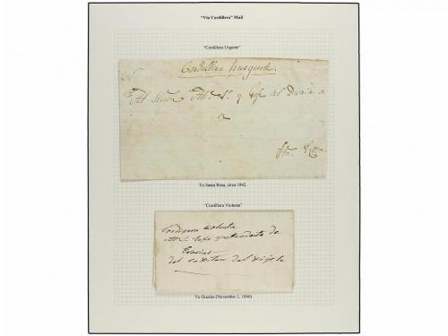 ✉ HONDURAS. 1815-1865. CORREO MILITAR. Colección montada en 