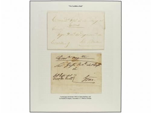 ✉ HONDURAS. 1815-1865. CORREO MILITAR. Colección montada en 