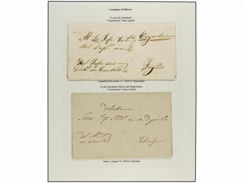 ✉ HONDURAS. 1815-1865. CORREO MILITAR. Colección montada en 