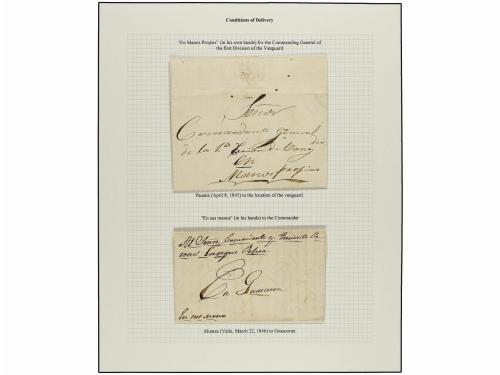 ✉ HONDURAS. 1815-1865. CORREO MILITAR. Colección montada en 