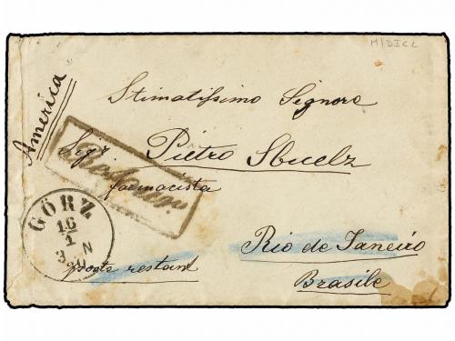 ✉ AUSTRIA. 1880 (Jan 16). Cover from Gorz to the Poste Resta