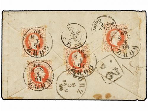 ✉ AUSTRIA. 1880 (Jan 16). Cover from Gorz to the Poste Resta