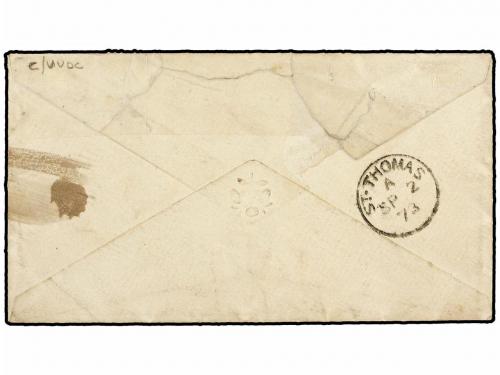 ✉ TRINIDAD. 1873 (Aug 26). Cover endorsed "Via Panama" addre