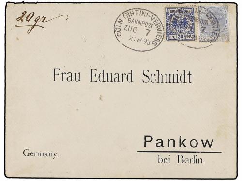 ✉ COLONIAS ALEMANAS. 1893 (Jul). CAMEROON. CAMEROON to GERMA