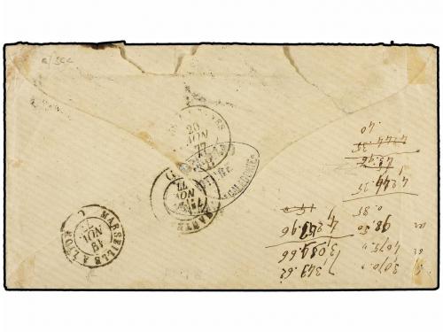 ✉ NUEVA CALEDONIA. Ce. 32. 1877 (Sept 1). Cover to NANTES fr