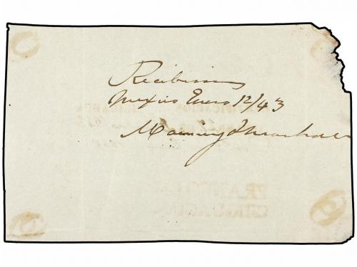 ✉ MEXICO. 1842 (27 Diciembre). CHIHUAHUA a MÉXICO. Marca FRA