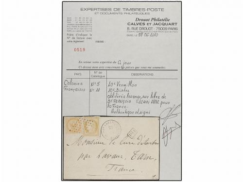 ✉ GUADALUPE. Ce. 5+11. 1872 (May 22). Cover to FRANCE franke