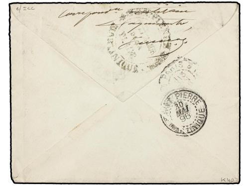 ✉ MARTINICA. 1895 (May 30). Military Concession rate cover t