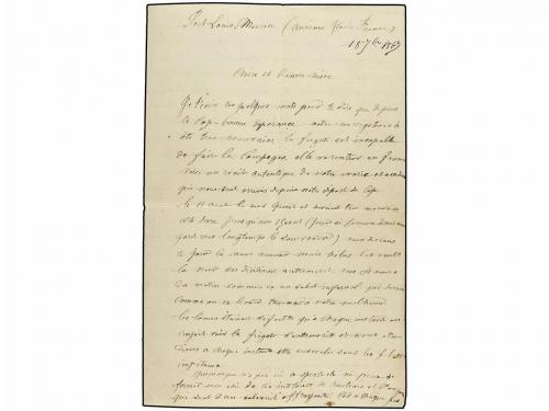 ✉ MAURICIO. 1867 (Sept. 18). Cover and complete contents wri