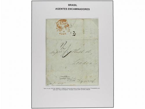 ✉ BRASIL. 1829-1871. AGENTES ENCAMINADORES. Colección montad