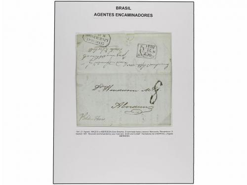 ✉ BRASIL. 1829-1871. AGENTES ENCAMINADORES. Colección montad