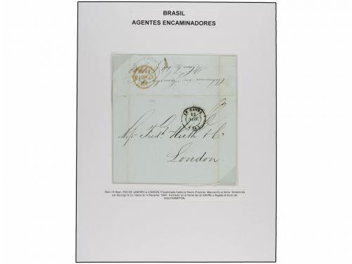 ✉ BRASIL. 1829-1871. AGENTES ENCAMINADORES. Colección montad