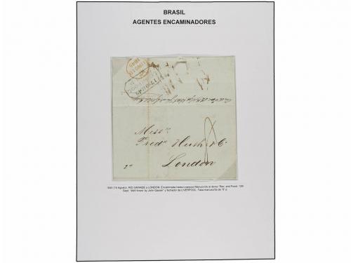 ✉ BRASIL. 1829-1871. AGENTES ENCAMINADORES. Colección montad