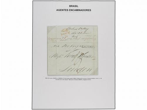 ✉ BRASIL. 1829-1871. AGENTES ENCAMINADORES. Colección montad