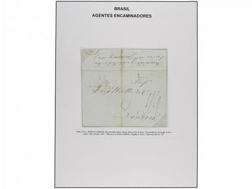✉ BRASIL. 1829-1871. AGENTES ENCAMINADORES. Colección montad