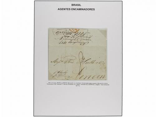 ✉ BRASIL. 1829-1871. AGENTES ENCAMINADORES. Colección montad