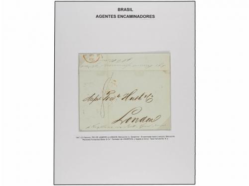✉ BRASIL. 1829-1871. AGENTES ENCAMINADORES. Colección montad