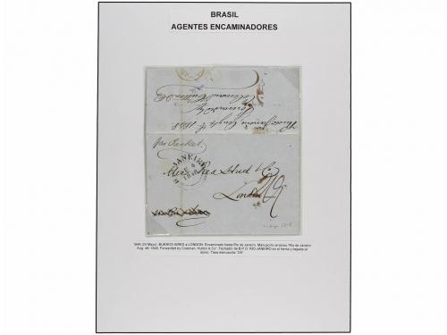 ✉ BRASIL. 1829-1871. AGENTES ENCAMINADORES. Colección montad