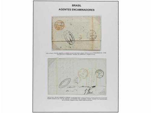 ✉ BRASIL. 1829-1871. AGENTES ENCAMINADORES. Colección montad